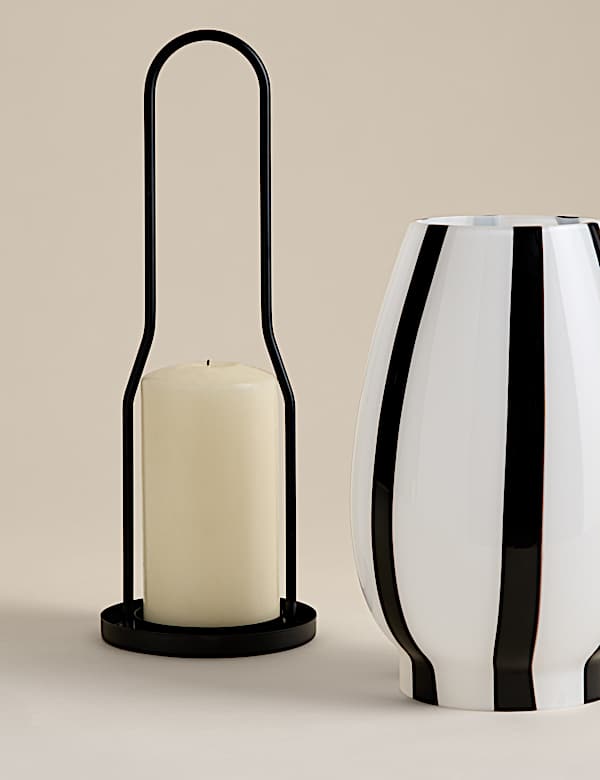 Zebra Confetti Glass Lantern - FR