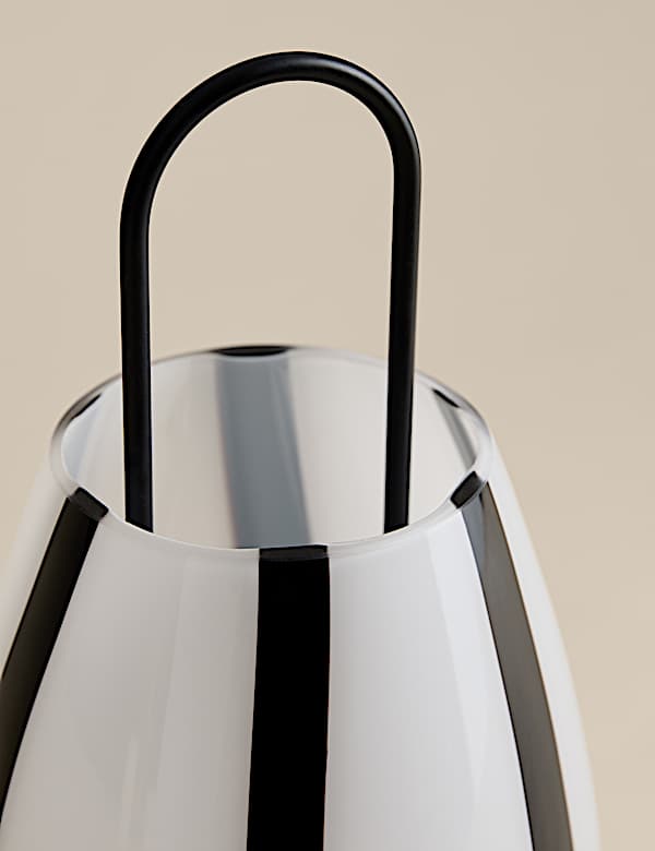 Zebra Confetti Glass Lantern - FR