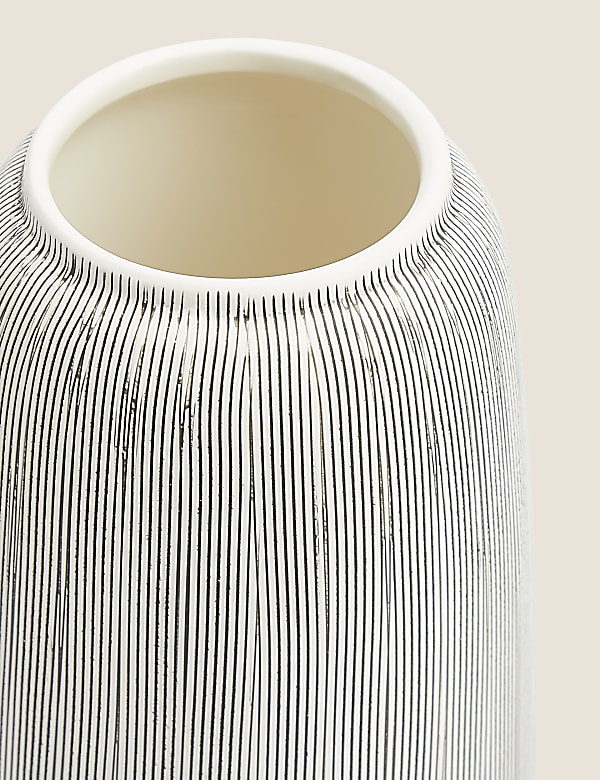 Large Linear Striped Vase