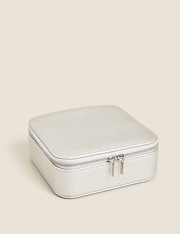 Faux Leather Square Jewellery Box
