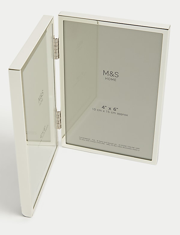 Μεταλλική διπλή κορνίζα 10 x 15 cm - GR