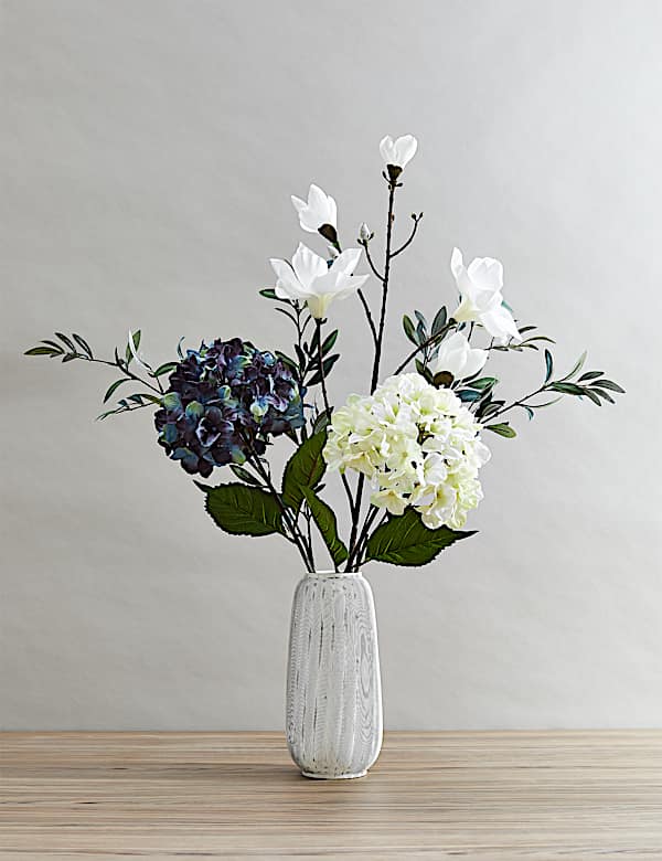 Set of 3 Artificial Hydrangea Single Stems
