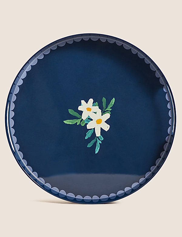 Expressive Floral Round Picnic Tray - GR
