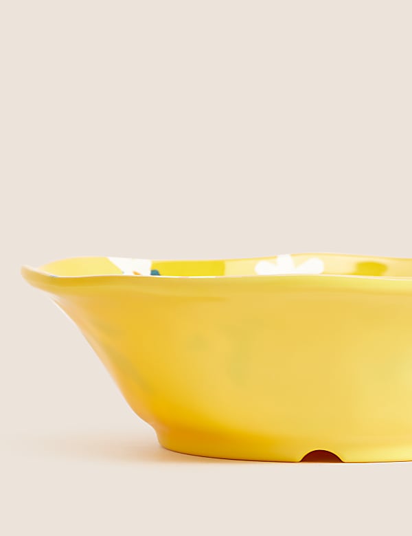 Set Of 4 Expressive Floral Picnic Pasta Bowls