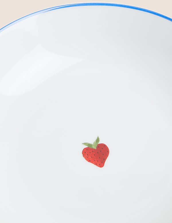 Set of 4 Strawberry Pasta Bowls