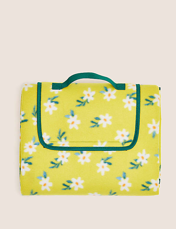 Expressive Floral Round Picnic Blanket - GR