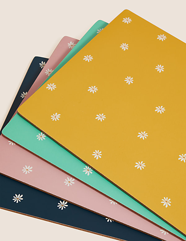Set of 4 Daisy Placemats & 4 Coasters