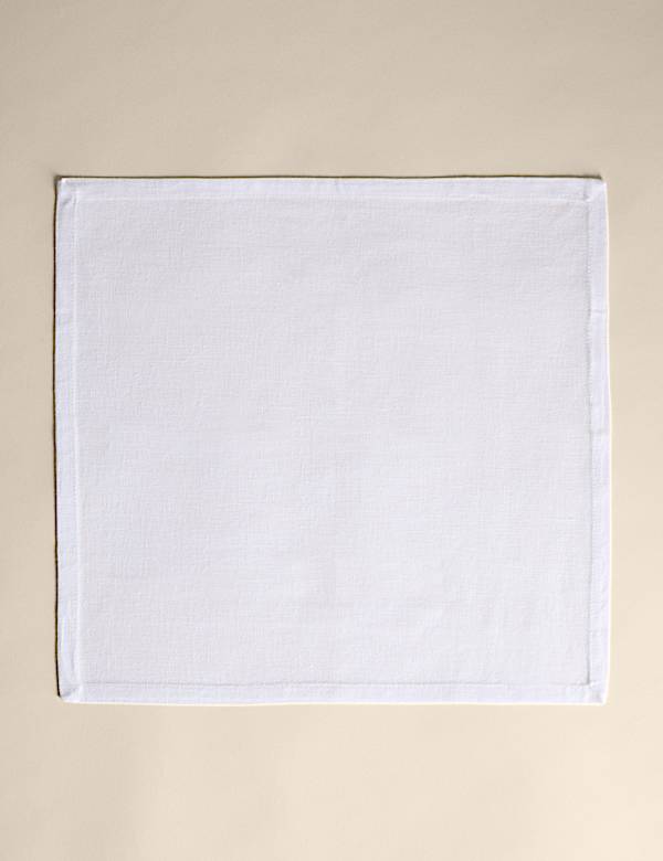 Sada 4 ubrousků z bavlny a lnu - CZ