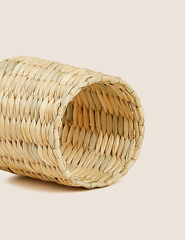 Set of 4 Seagrass Napkin Rings - GR