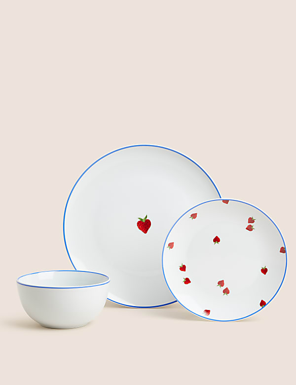 12 Piece Strawberry Dinner Set