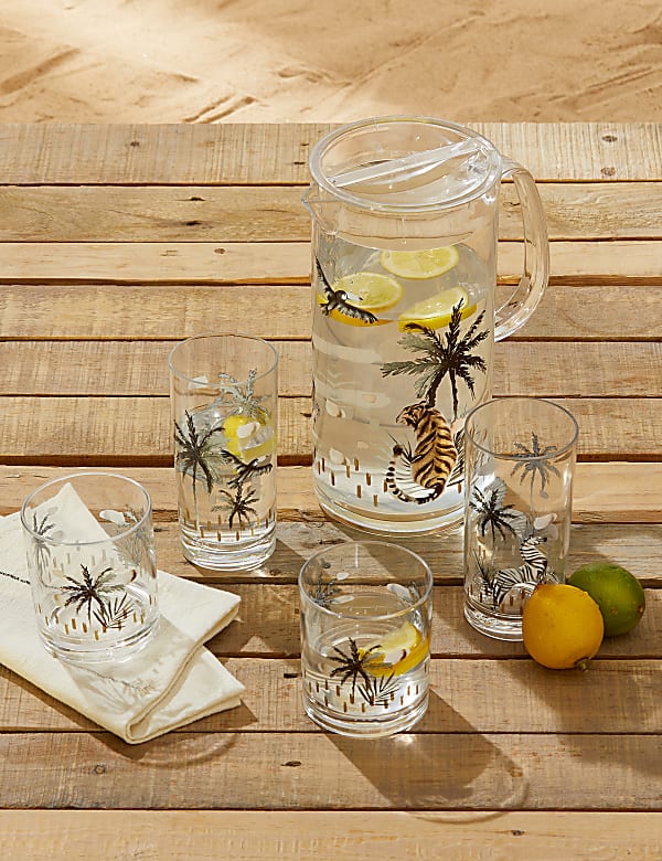 Set Of 4 Abstract Watercolour Picnic Highballs