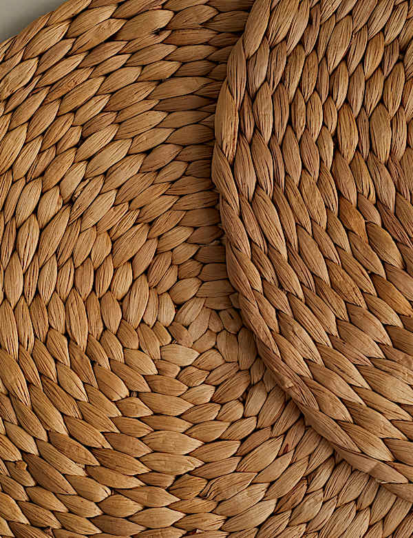 Set of 4 Natural Water Hyacinth Placemats