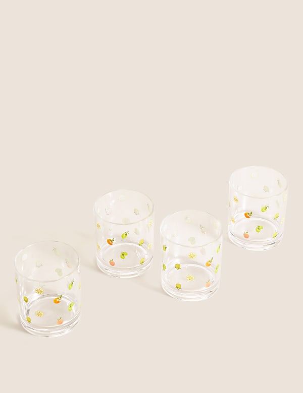 Set Of 4 Summer Fruits Picnic Tumblers - SE