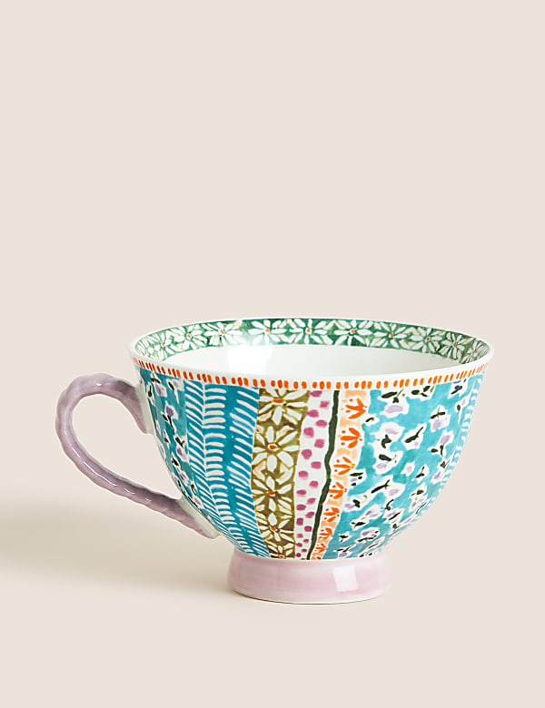 Mug à pied à motif pensées - BE