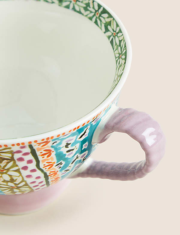 Mug à pied à motif pensées - BE