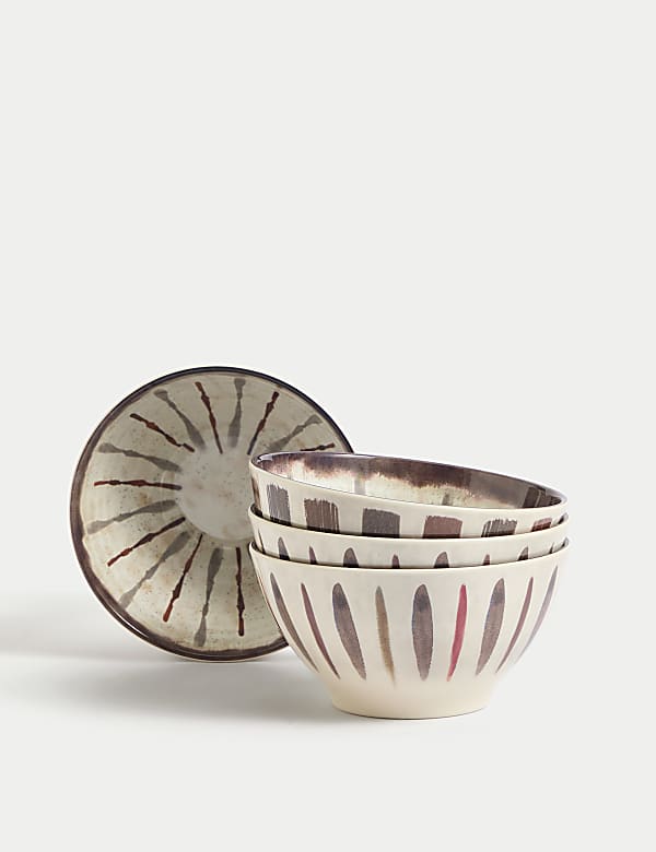 Set of 4 Global Artisan Picnic Cereal Bowls - US