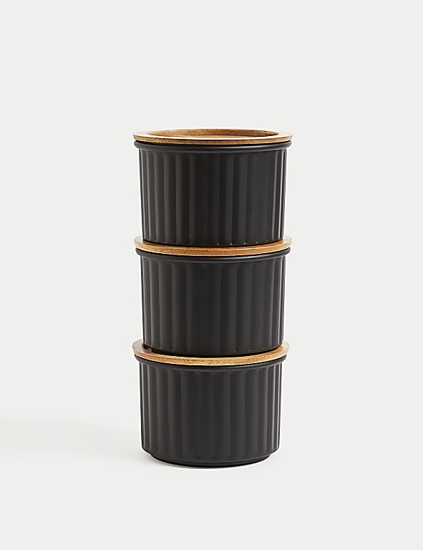 Set of 3 Round Storage Jars - AU