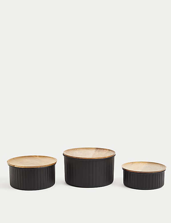 Set of 3 Ribbed Stacking Cake Tins - KG