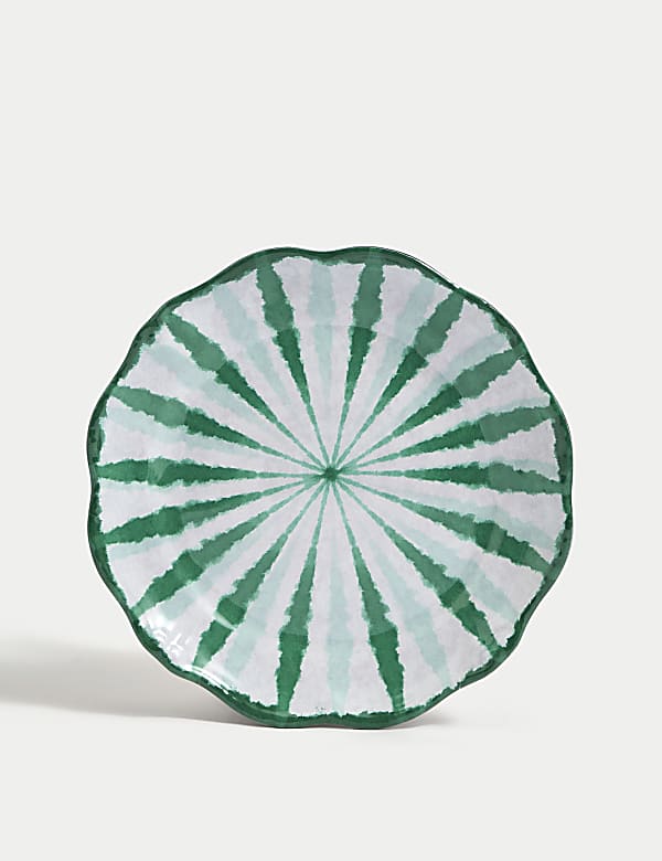 Lot de 4&nbsp;petites assiettes pour pique-nique à motif Ikat coloré - BE