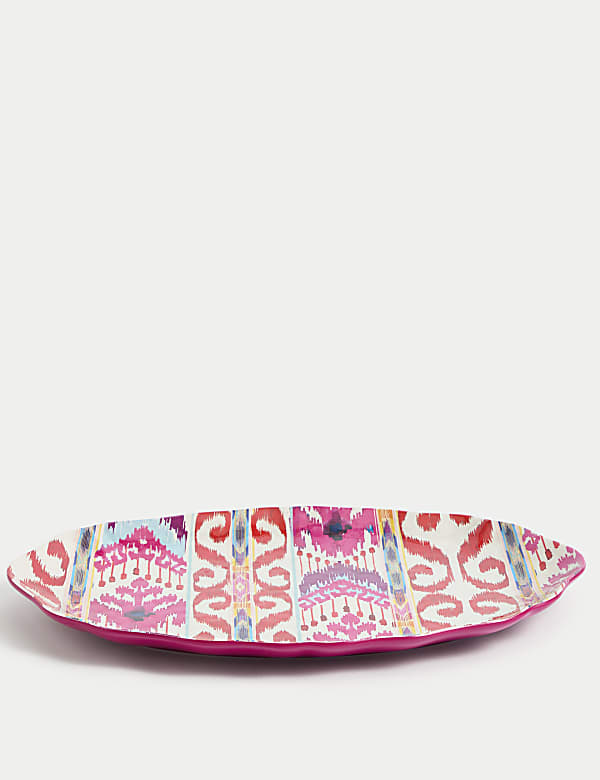 Ikat Brights Oval Picnic Platter - GR