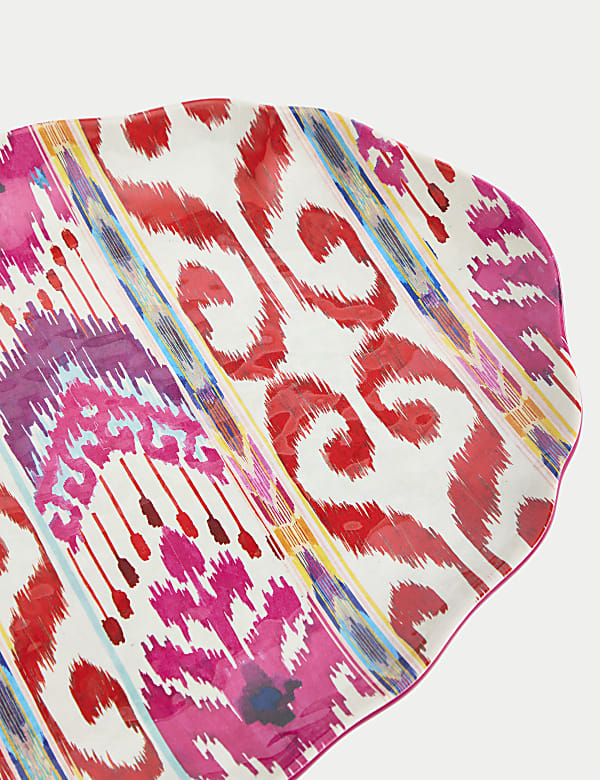 Ikat Brights Oval Picnic Platter - GR