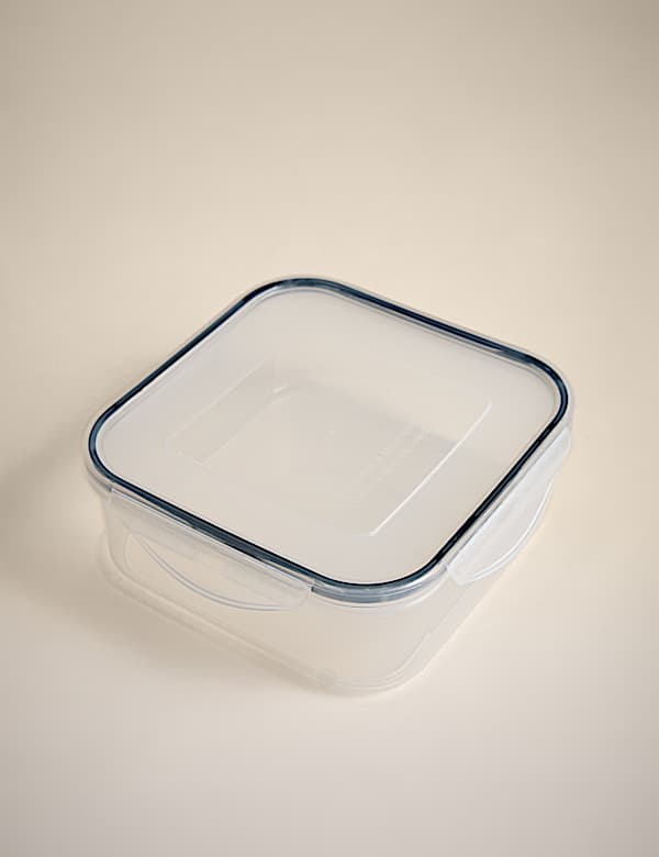 Lot de 5 bo&icirc;tes de rangement &agrave; clips carr&eacute;s 1,2 l - LU