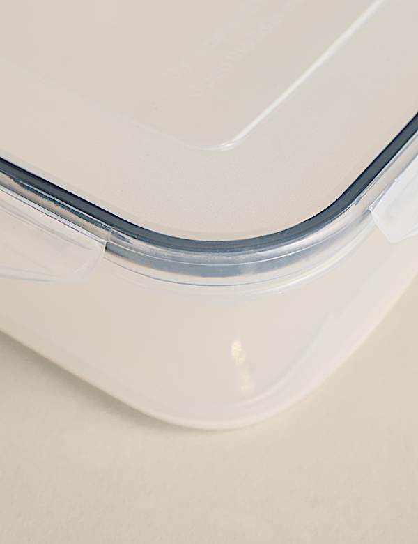 Lot de 5 bo&icirc;tes de rangement &agrave; clips carr&eacute;s 1,2 l - LU