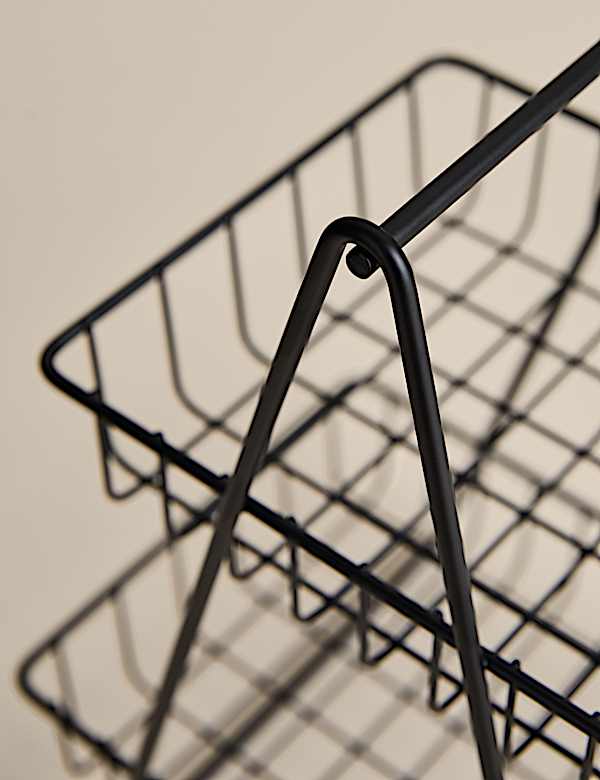 Rangement en fil m&eacute;tallique &agrave; 2 niveaux - CA