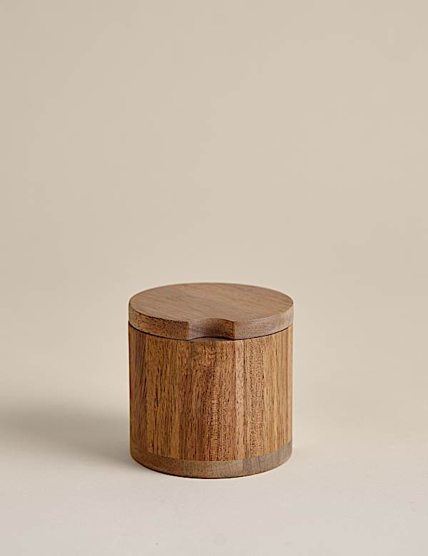 Wooden Pot with Spoon - RS