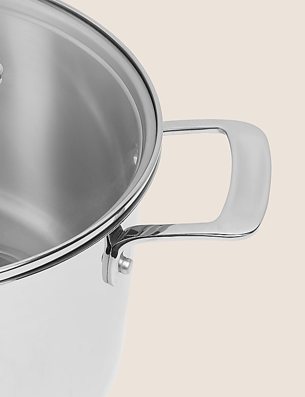 Stainless Steel 24cm Medium Stock Pot - GR