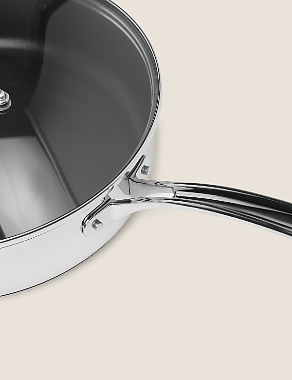 Stainless Steel 28cm Large Non-Stick Sauté Pan - DE