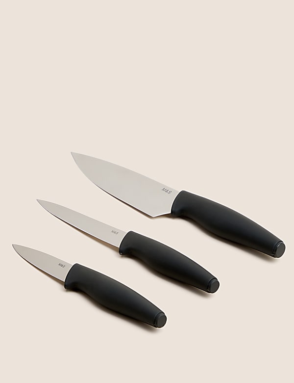 Set of 3 Soft Grip Knives - GR