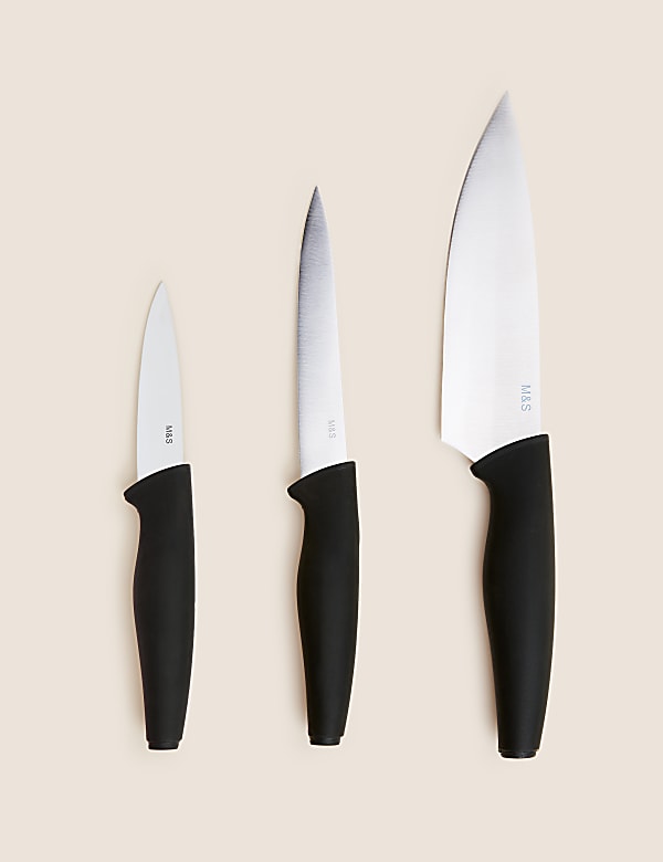 Set of 3 Soft Grip Knives - GR