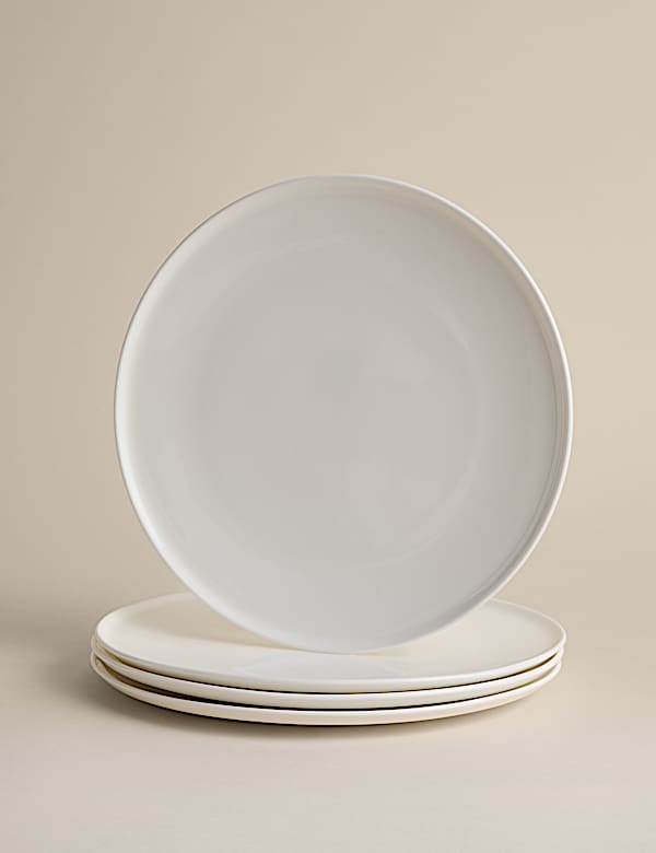 Lot de 4 grandes assiettes Arlington en porcelaine fine - CH