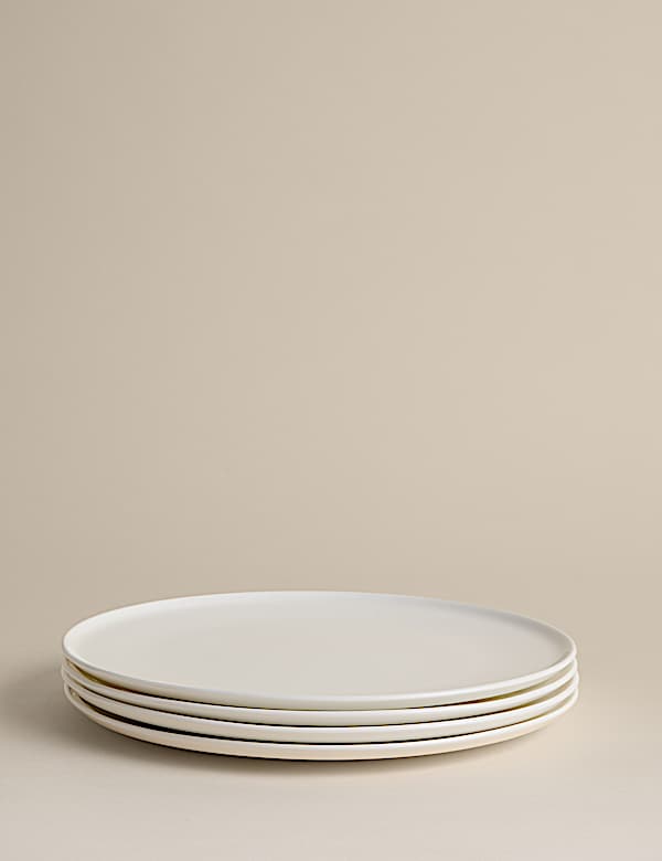 Lot de 4 grandes assiettes Arlington en porcelaine fine - CH