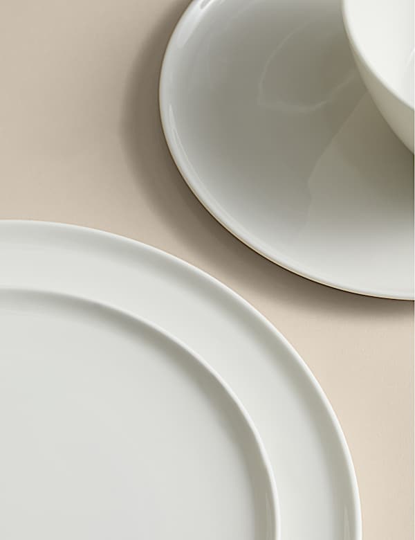 12 Piece Straight Sided China Dinner Set - RO