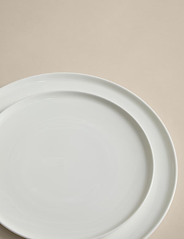12 Piece Straight Sided China Dinner Set - RO