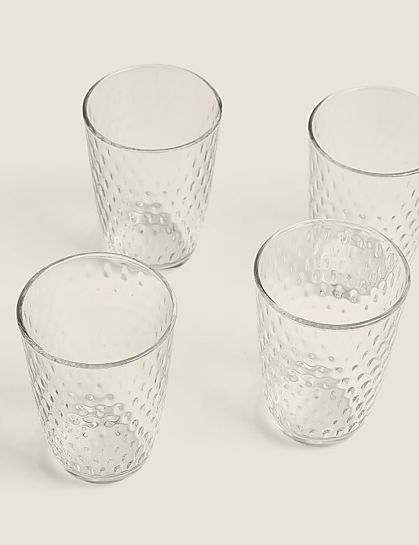 Set of 4 Textured Spot Glasses