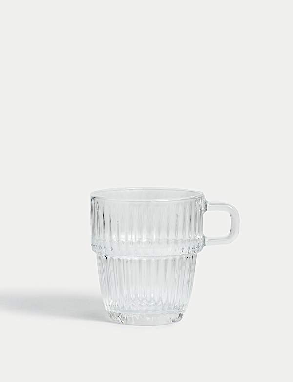 Gerippte Espressotasse aus Glas | Trinkgläser