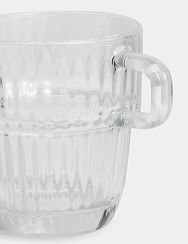 Ribbed Glass Cappuccino Cup - IL
