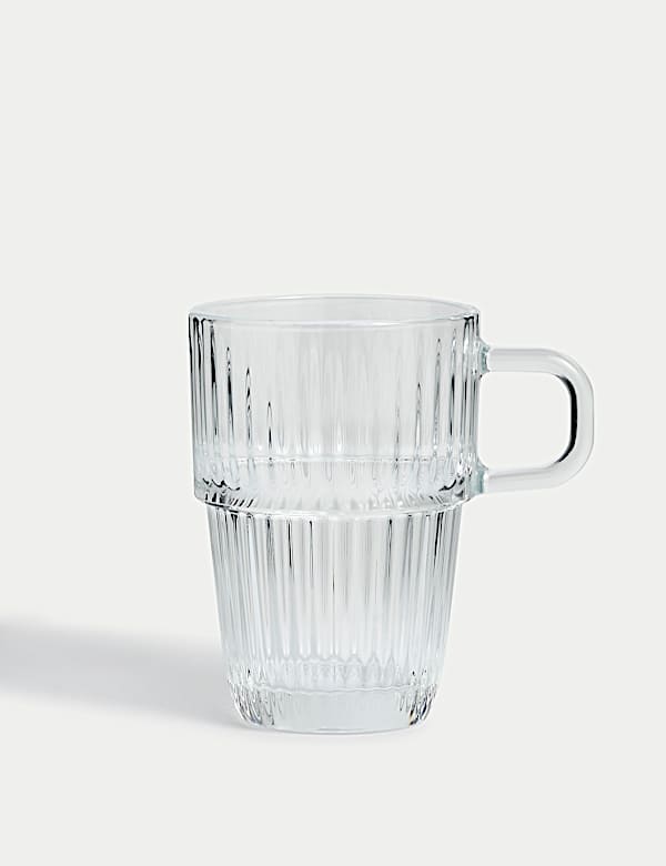 Ribbed Glass Latte Cup - VN