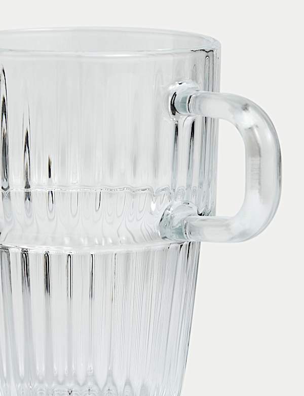 Ribbed Glass Latte Cup - IS