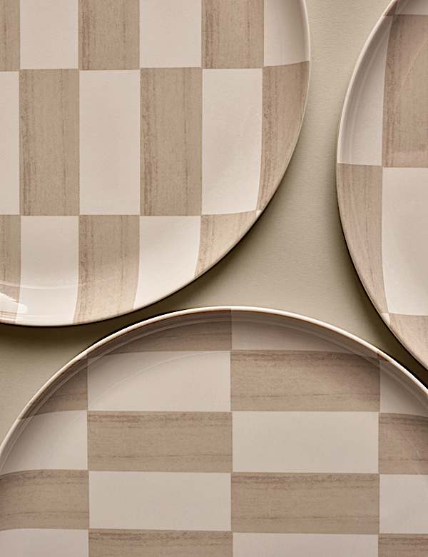 Set of 4 Geo Picnic Dinner Plates - ID