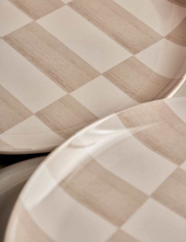 Set of 4 Geo Picnic Dinner Plates - ID