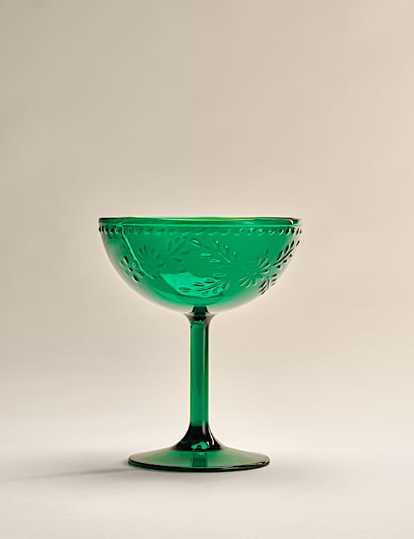 Set of 4 Boho Paradise Picnic Coupe Glasses - BN