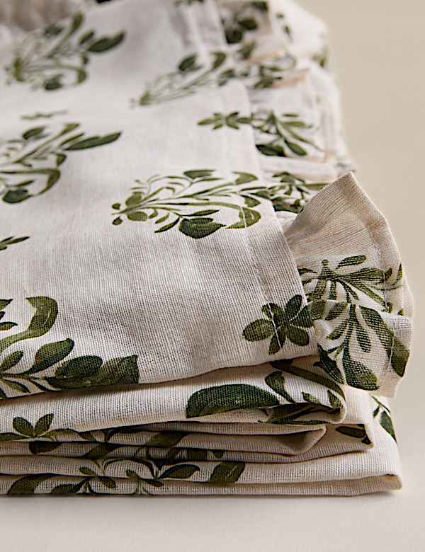 Cotton Rich Christmas Block Print Tablecloth - FR