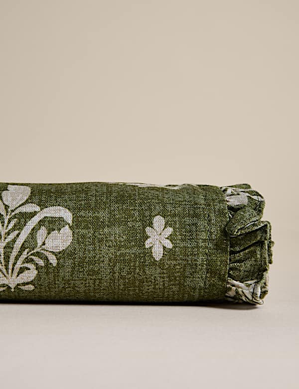 Set of 4 Cotton with Linen Block Print Napkins - HU