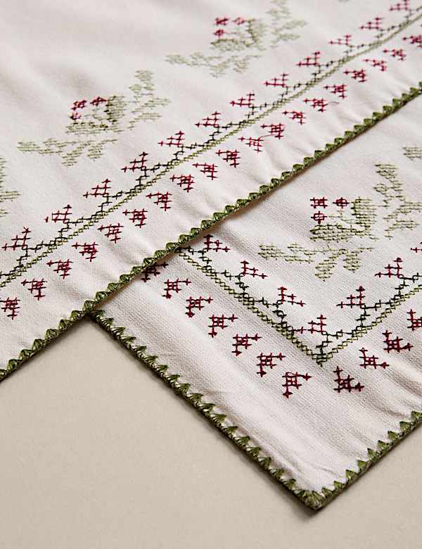Set of 2 Pure Cotton Christmas Cosy Placemats - FR