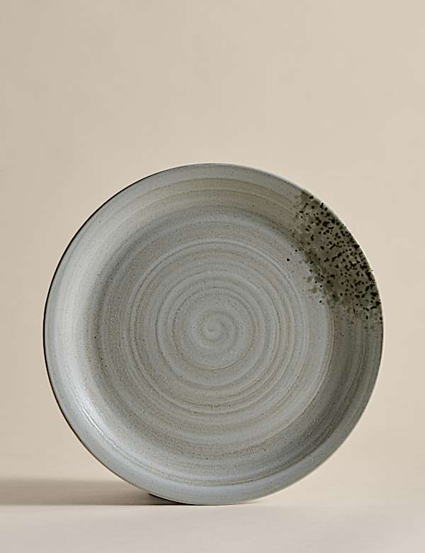 Grande assiette &agrave; bord textur&eacute; - FR