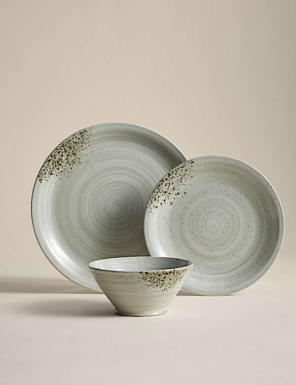 12 Piece Textured Spin Dinner Set - CY